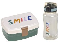 Olovrantový set - krabička a fľaša Little Gang Smile milky-ocean green - 0 ks