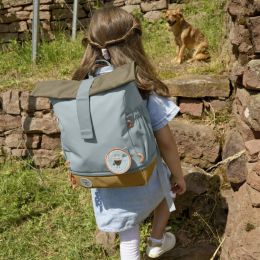 Detský batoh Mini Rolltop Backpack Nature light blue