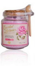 Soľ do kúpeľa Essential Botanics v skle s drevenou naberačkou - rose - 0 ks